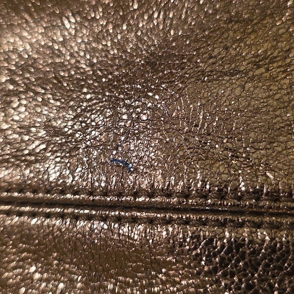 COACH Brooke Handbag Leather Pewter Metallic Hobo Purse F17165 Silver Hardware - Picture 12 of 12